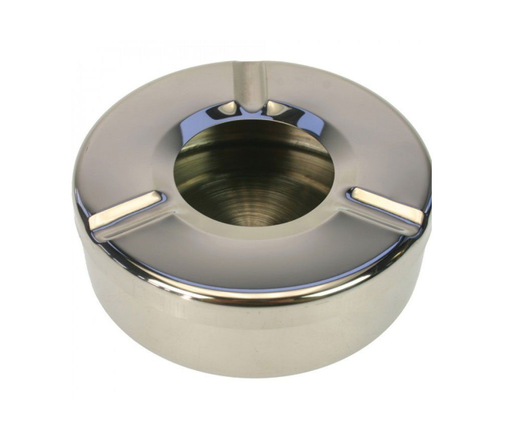 Levandeo® Aschenbecher, Wind-Aschenbecher 11 x 3,5 x 11 cm Edelstahl Ascher Gastronomie