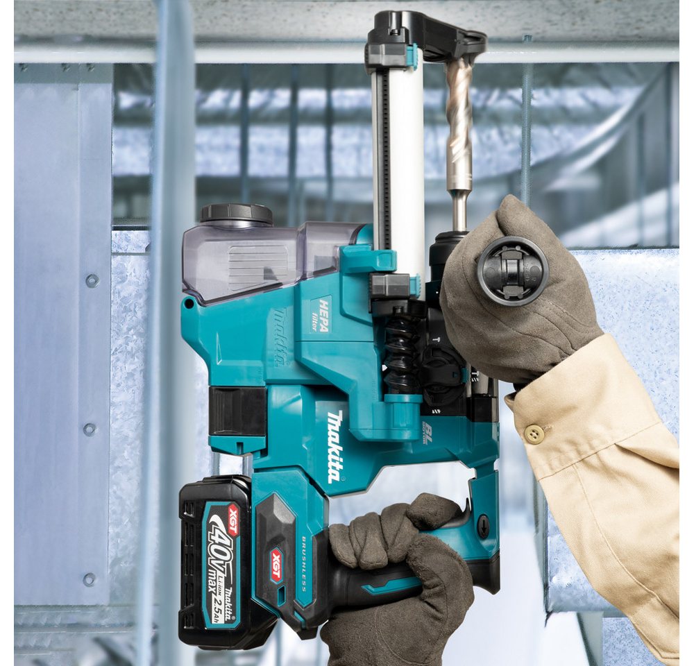 Thumbnail - Makita Akku-Kombibohrhammer HR010GD201, max. 1350 U/min, inkl. 2 Akkus und Schnellladegerät