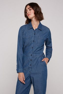 SOCCX Jumpsuit mit Bindegürtel auf Hüfthöhe