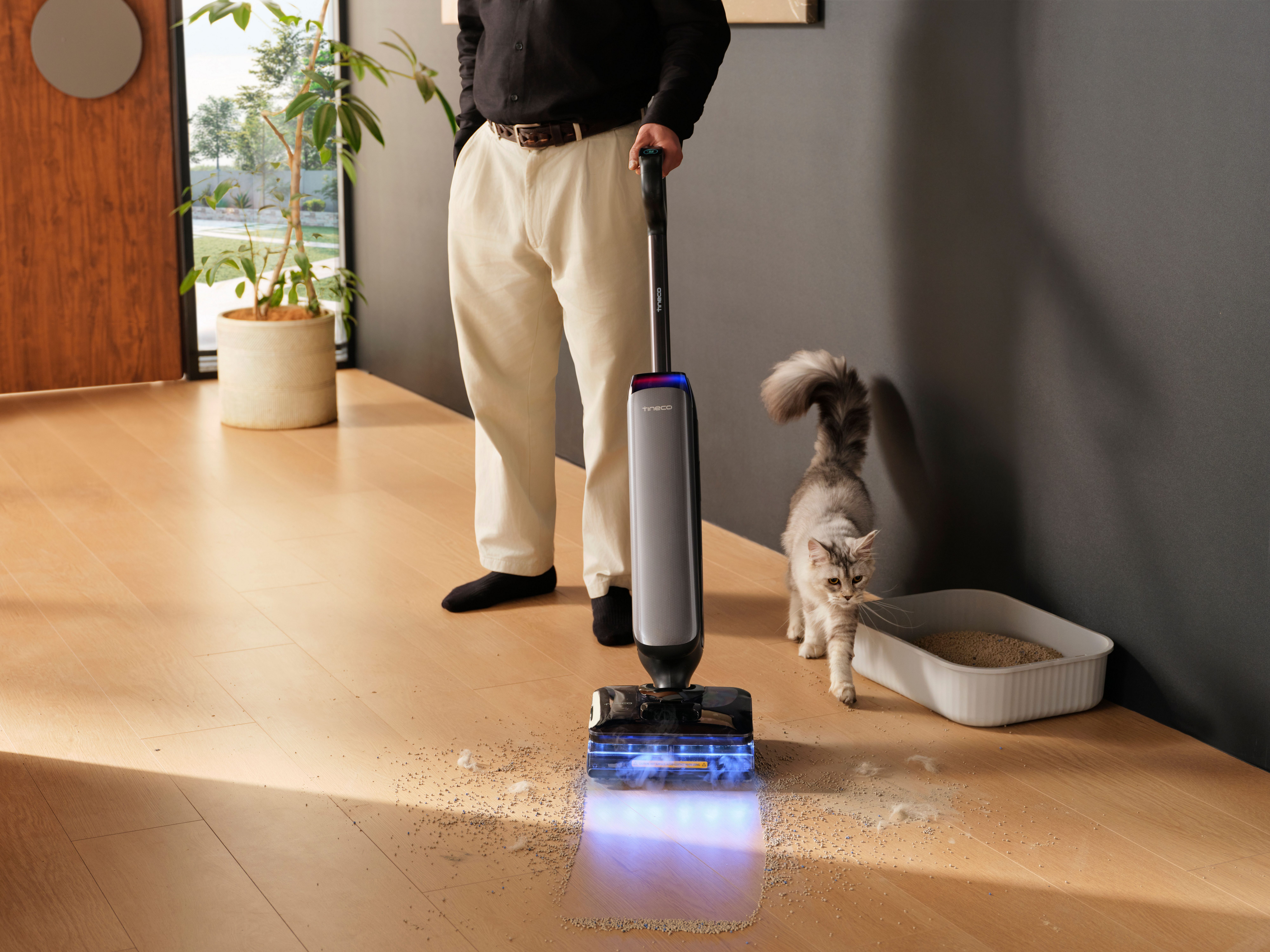 Tineco Nass-Trocken-Sauger FLOOR ONE S9 Artist Steam Pro, Dampfreiniger mit 160°C Dampfreinigung, 285 W, 22kPA Saugleistung, Selbstantrieb, 90 Minuten