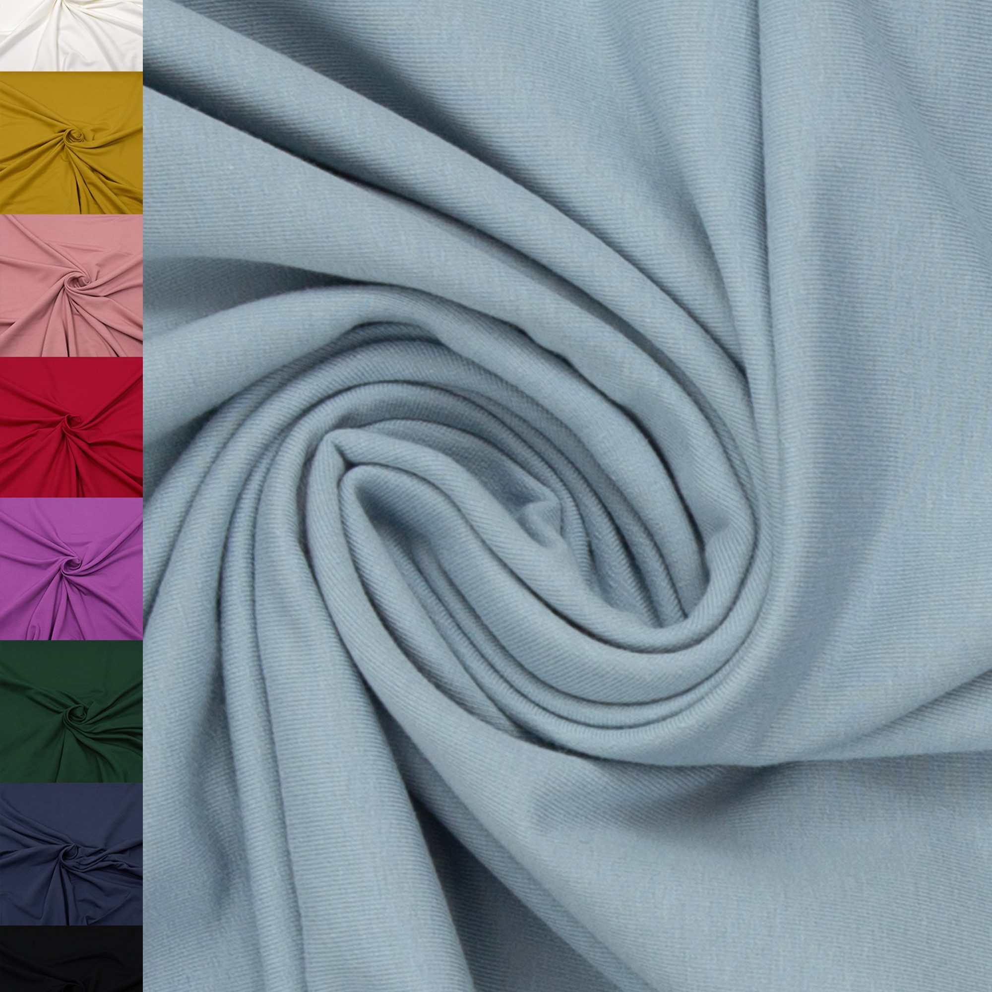 MAGAM-Stoffe Stoff "Noah", Bündchenstoff Feinstrick uni einfarbig ÖKO-TEX Meterware ab 50cm