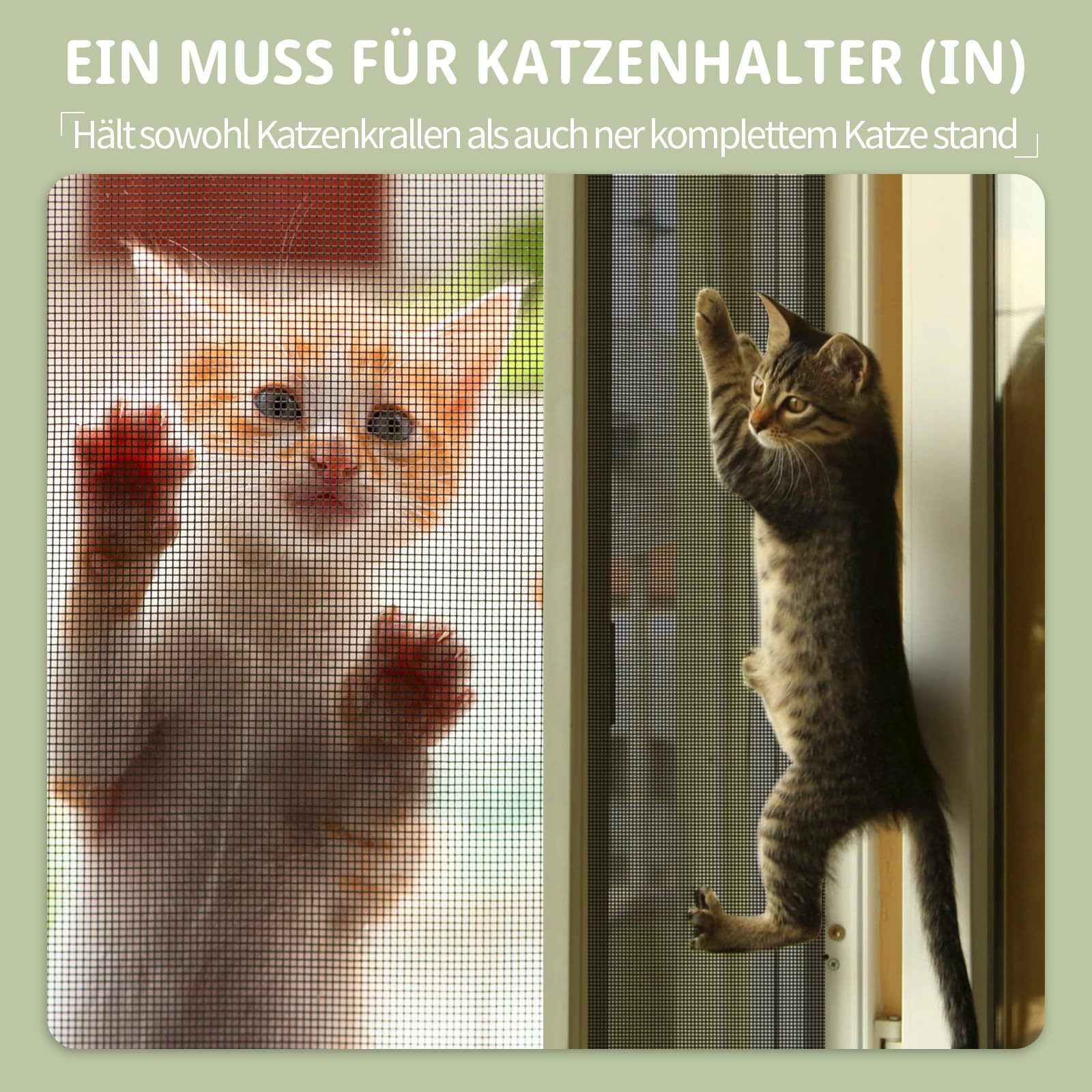 Ledander Insektenschutz-Fensterrahmen Katzennetz Fenster, Insektenschutz an Fenster Bausatz
