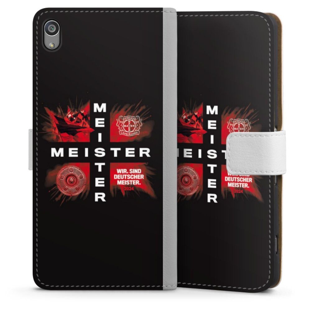 DeinDesign Handyhülle Bayer 04 Leverkusen Meister Offizielles Lizenzprodukt, Sony Xperia XA Hülle Handy Flip Case Wallet Cover Handytasche Leder