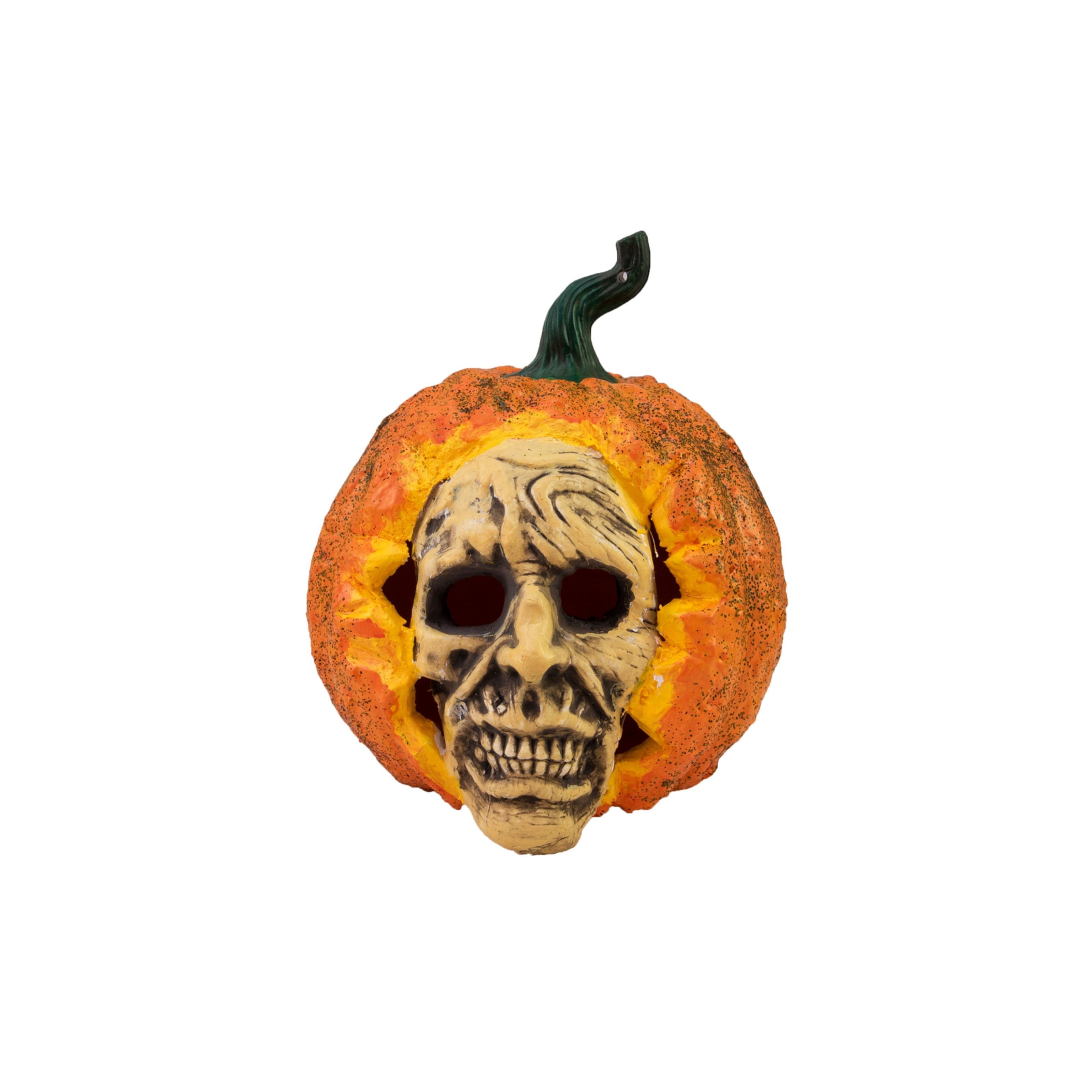 EUROPALMS Dekofigur (Deko und Möbel, Halloweendeko), Halloween Totenkopf-Kürbis 26cm - Halloweendeko