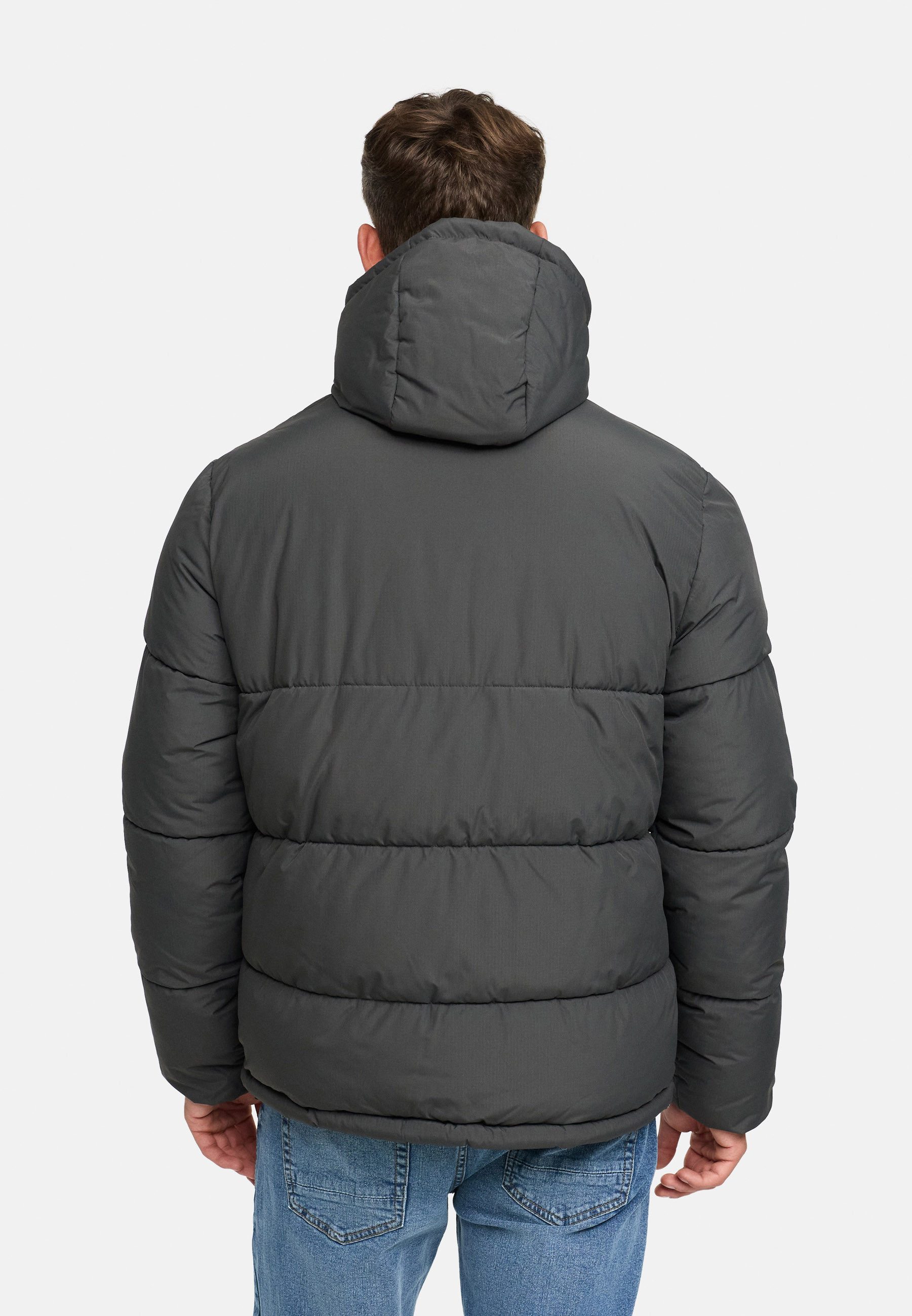 Indicode Winterjacke Herren INLaurits Jacket Herrenjacke Daunen-Optik mit Kapuze und sportiver Steppoptik
