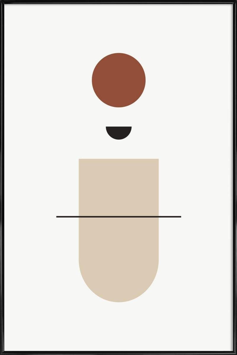 Pure St), Poster cm Braun Juniqe weißen Galeriequalität & mit 1 mit in Kunststoffrahmen, breiten, Cremeweiß Fine-Art-Print einem Poster (1 Rand