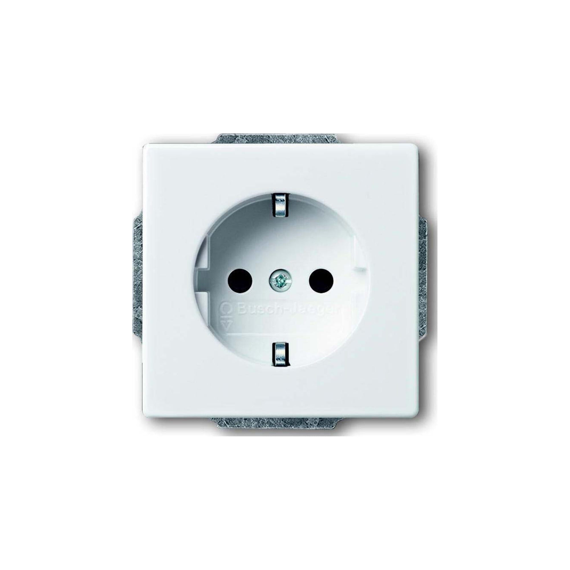 Busch-Jaeger Schuko-Stecker Busch-Jaeger Steckdosen-Einsatz dav/sws Schuko 2P+E 16A 250V 20 EUC-84