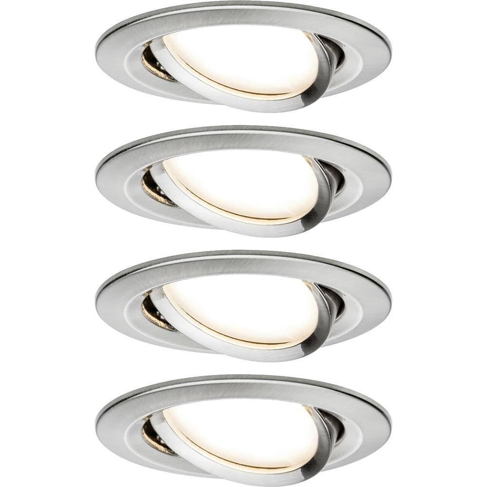 Paulmann LED Einbauleuchte LED Einbauleuchte Coin Basisset schwenkbar rund 84mm 50 4064161242286, Schwenkbar, Geringe Einbautiefe
