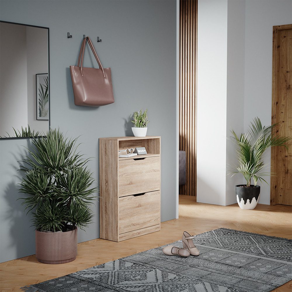 Vicco Schuhkipper Luca, Sonoma, 59 x 89.5 cm mit 2 Fächern