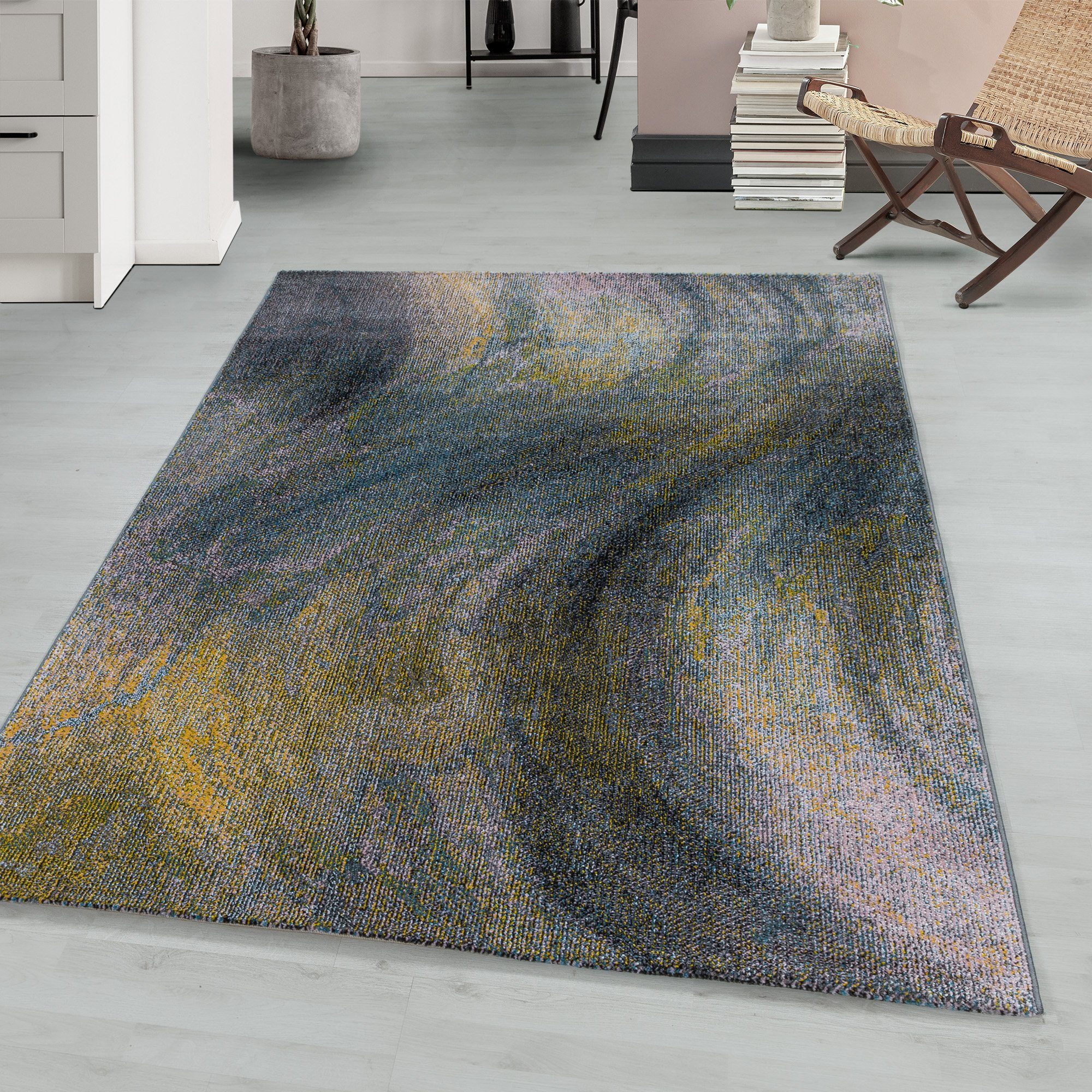 Teppich Abstrakt Wellen Design, Teppium, Läufer, Höhe: 8 mm, Teppich Wohnzimmer