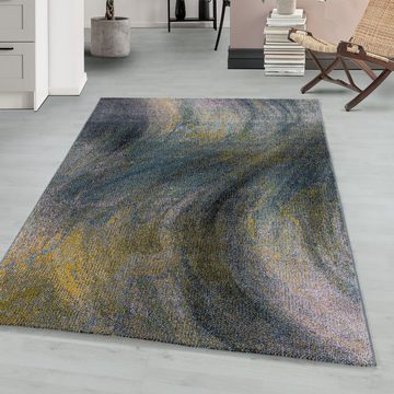 Teppich Abstrakt Wellen Design, Teppium, Rechteckig, Höhe: 8 mm, Kurzflor Teppich Wohnzimmer Abstrakt Wellen Design verschidene größe