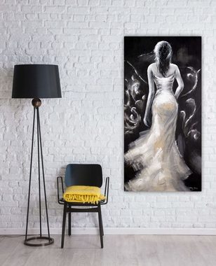 KUNSTLOFT Gemälde All Eyes on Me 60x120 cm, Leinwandbild 100% HANDGEMALT Wandbild Wohnzimmer