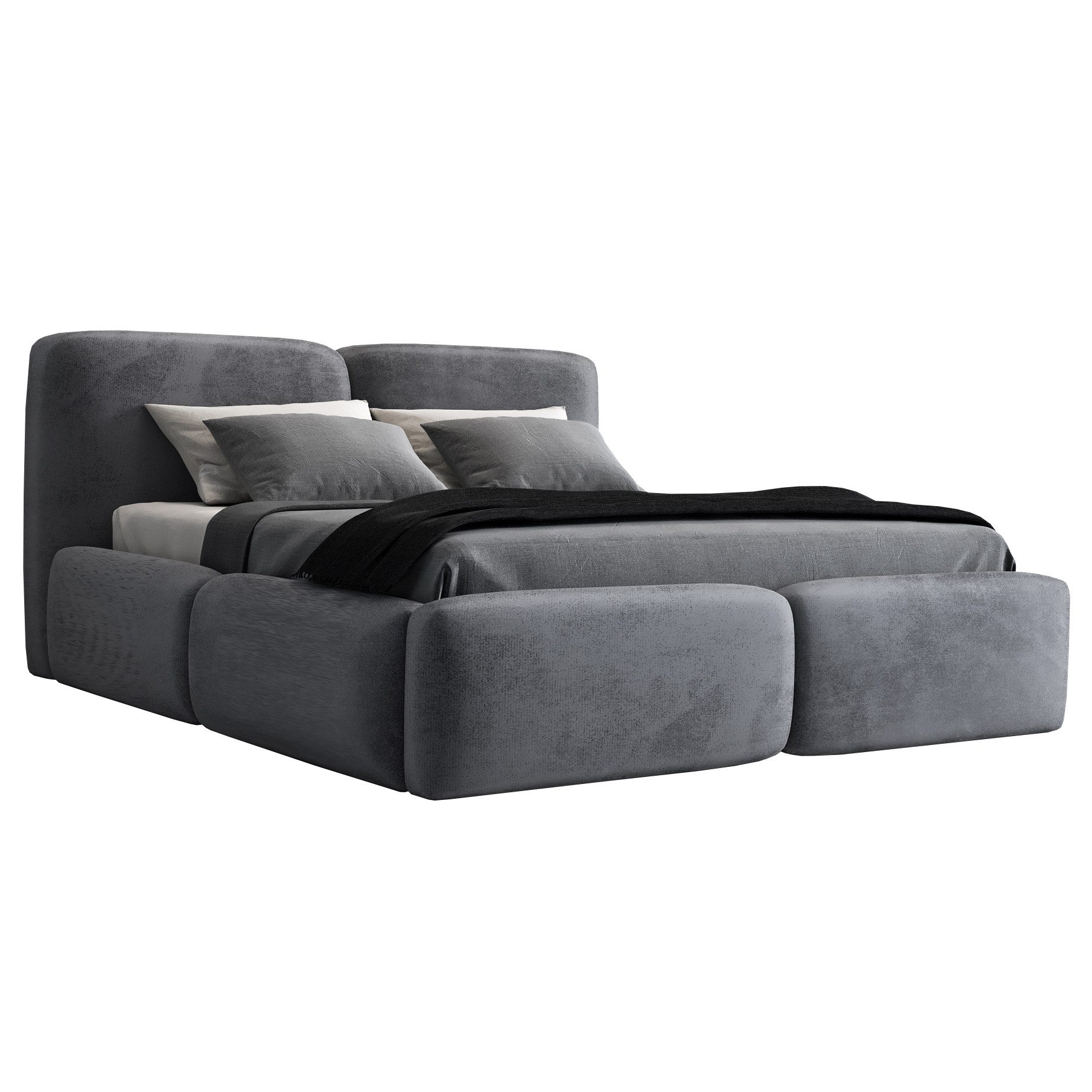 A&J MöbelLand GmbH Polsterbett OLKE-OM mit Bettkasten und Lattenrost. (Bett günstig online kaufen