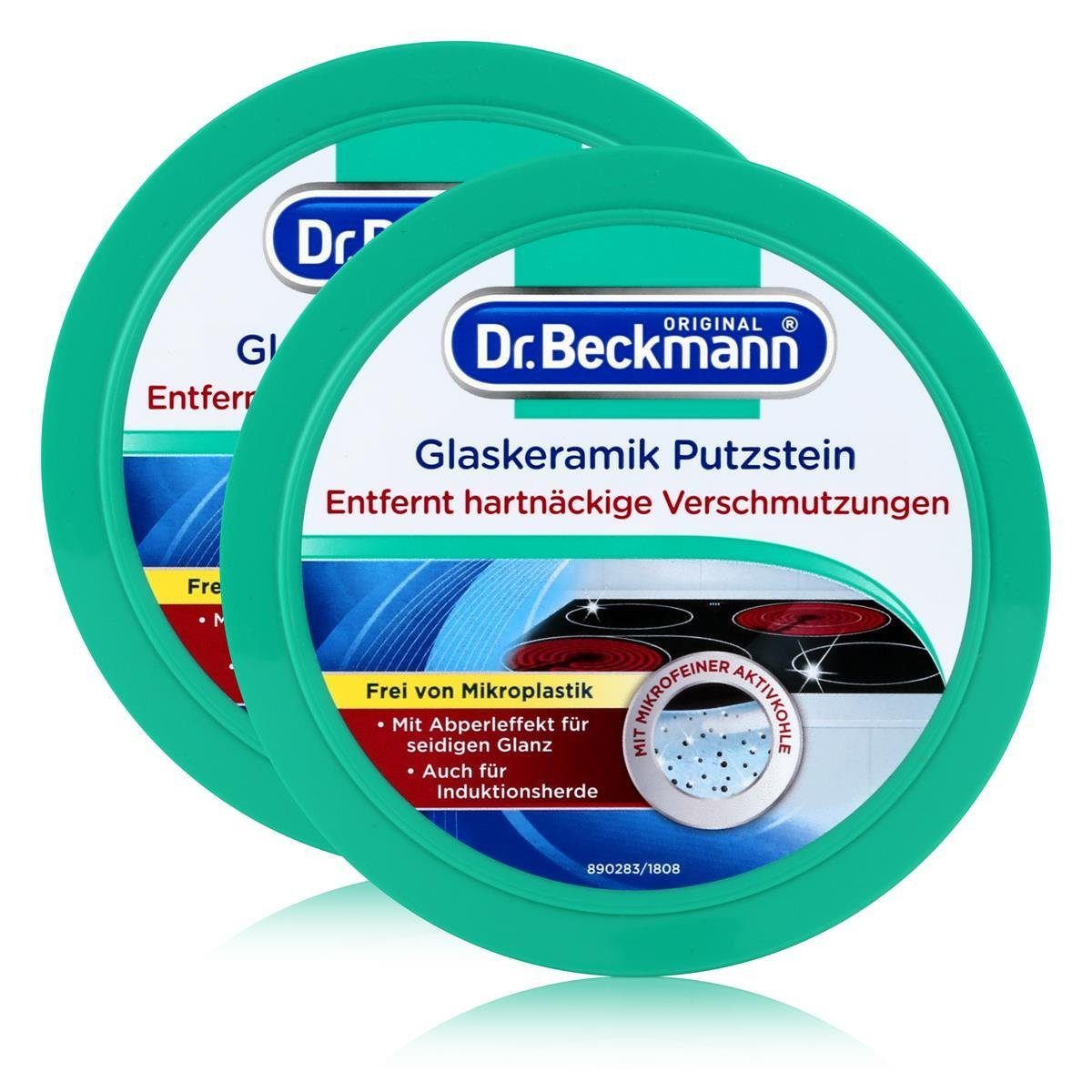 Dr. Beckmann 2x Dr. Beckmann Glaskeramik Putzstein 250g - Hemmt Neubefall Küchenreiniger