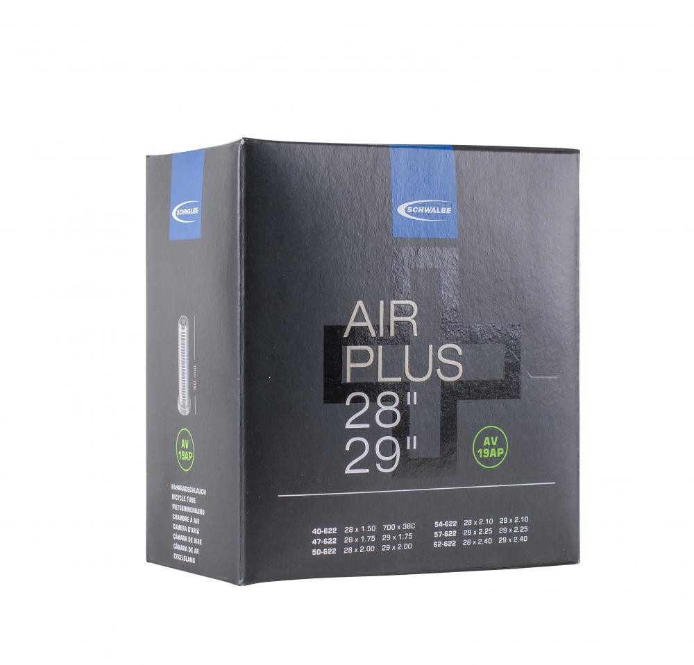 Fahrradschlauch Schwalbe Schlauch AV19AP Air Plus 28/29\" 40/62-622, extra langlebig