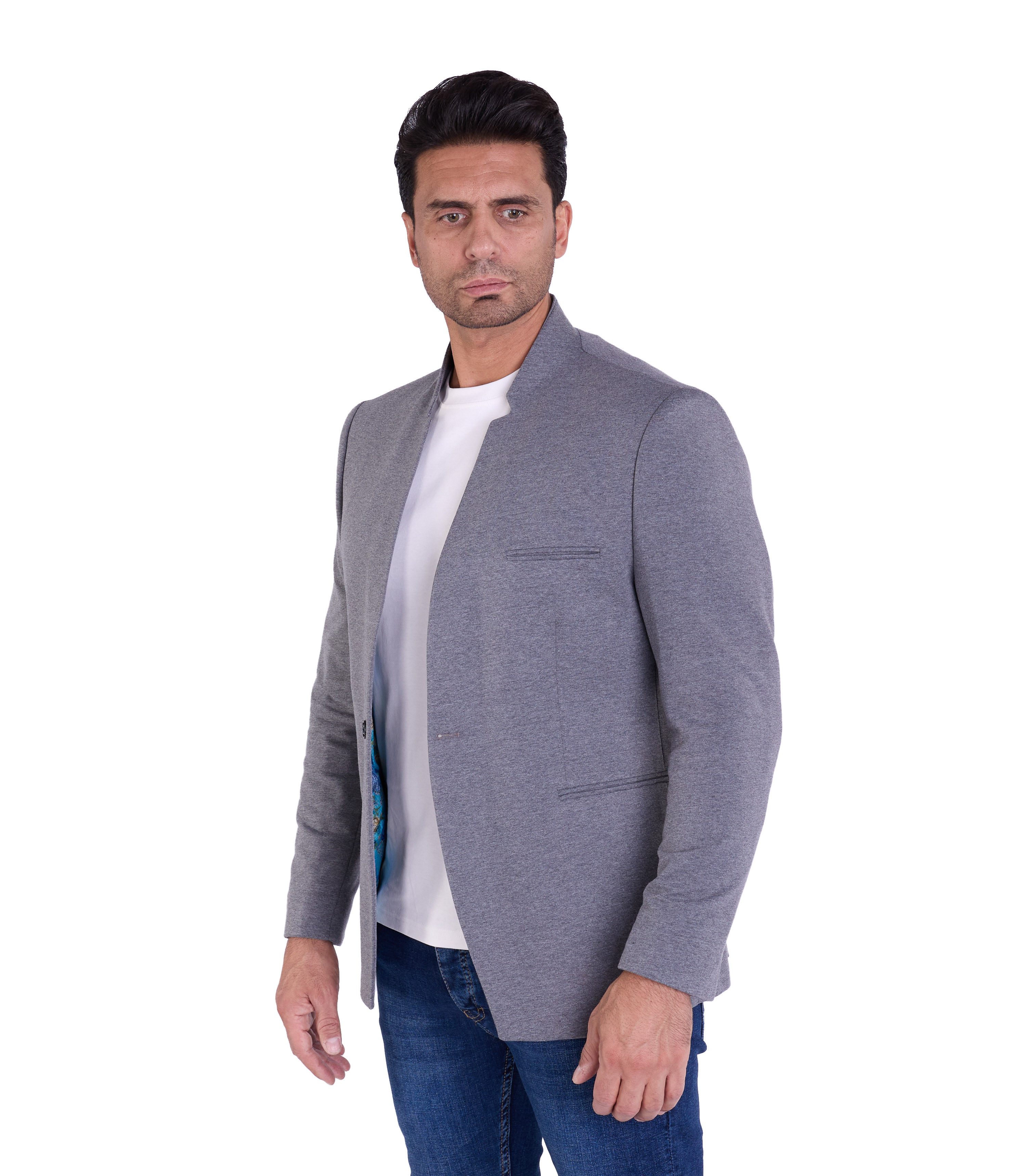 Denim Distriqt Jerseysakko Herren Slim Fit günstig online kaufen