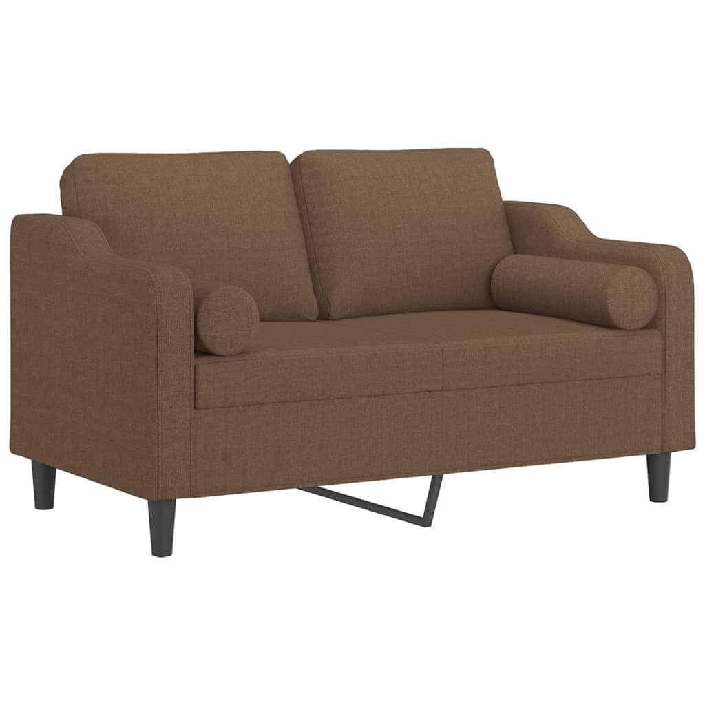 vidaXL Sofa 2-Sitzer-Sofa mit Zierkissen Braun günstig online kaufen