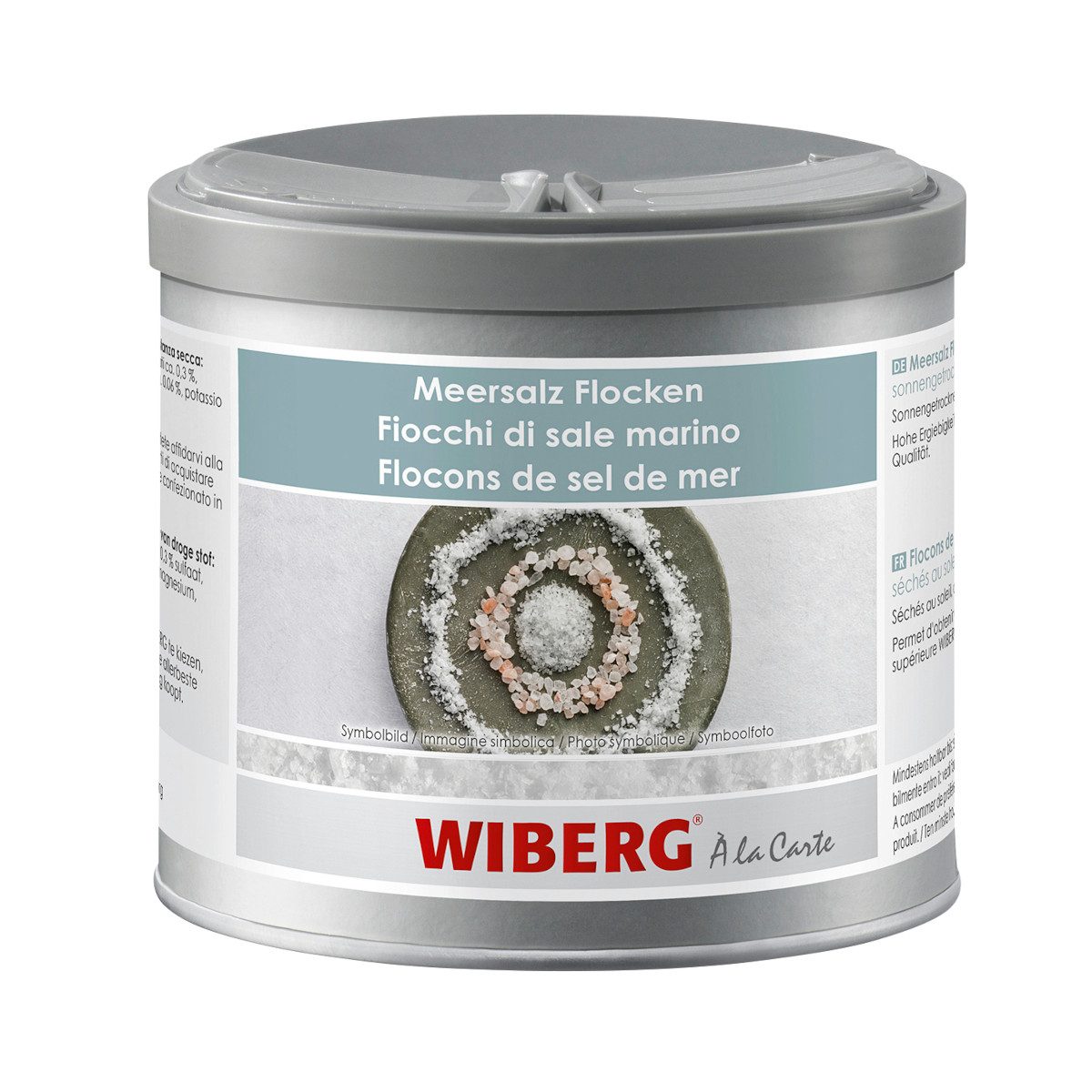 WIBERG Gewürz, Wiberg Meersalz Flocken sonnengetrocknet unjodiert Packung 350g