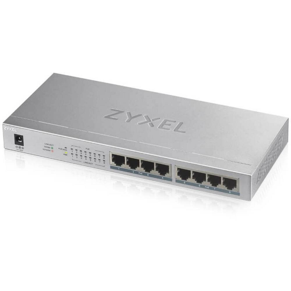 8-Port GbE Unmanaged PoE Switch - 60 Watt Netzwerk-Switch