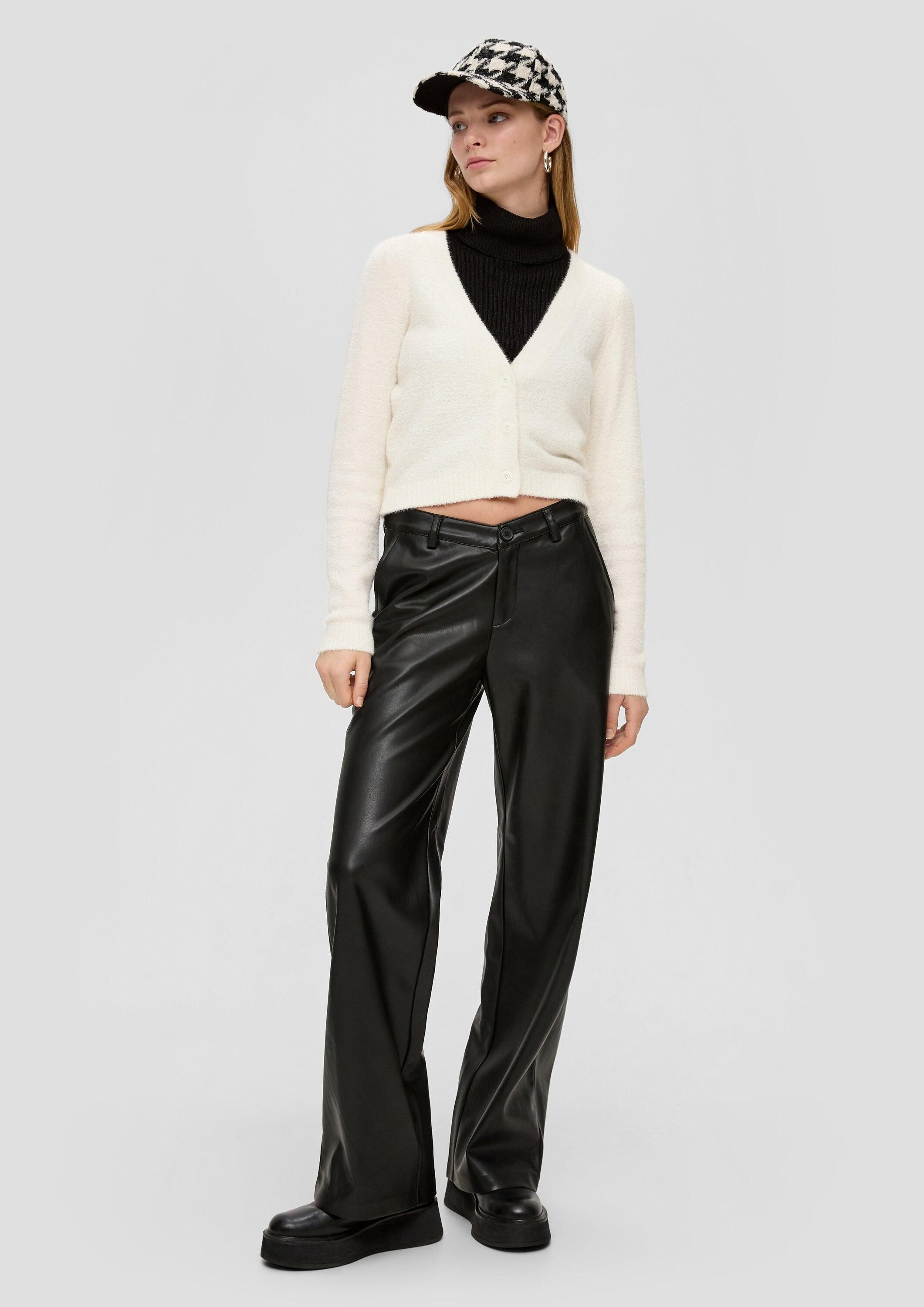 QS Cardigan Strickjacke Strickjacke im Cropped-Schnitt