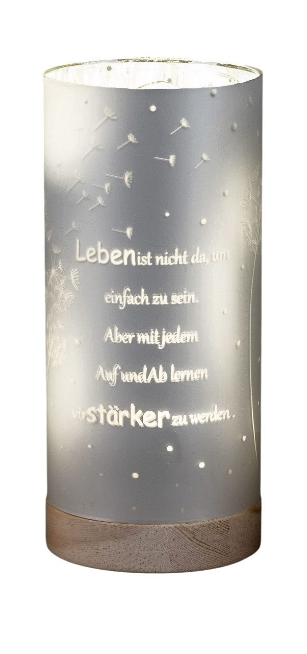 formano LED Dekolicht aus Glas mit Motiv und Spruch, LED fest integriert, W günstig online kaufen