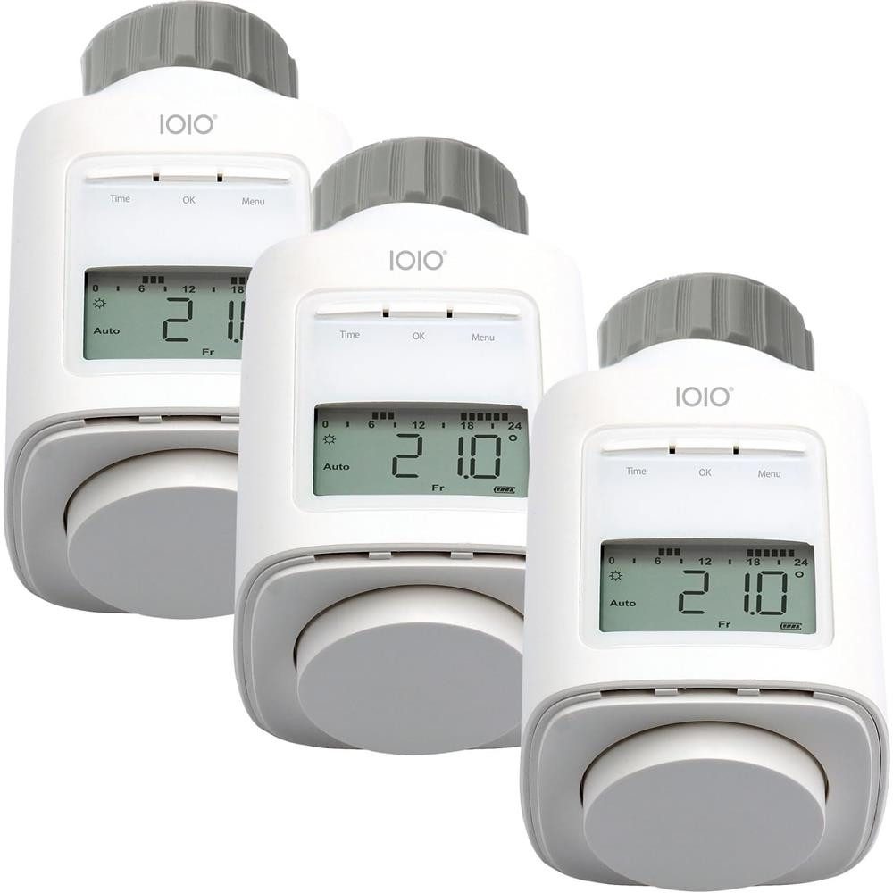 IOIO Heizkörperthermostat HT 2000/23 Heizungsthermostat digital programmierbar LCD Display, (3er Pack) Heizungsregler elektronisches Thermostat Batterie Heizkörper Regler