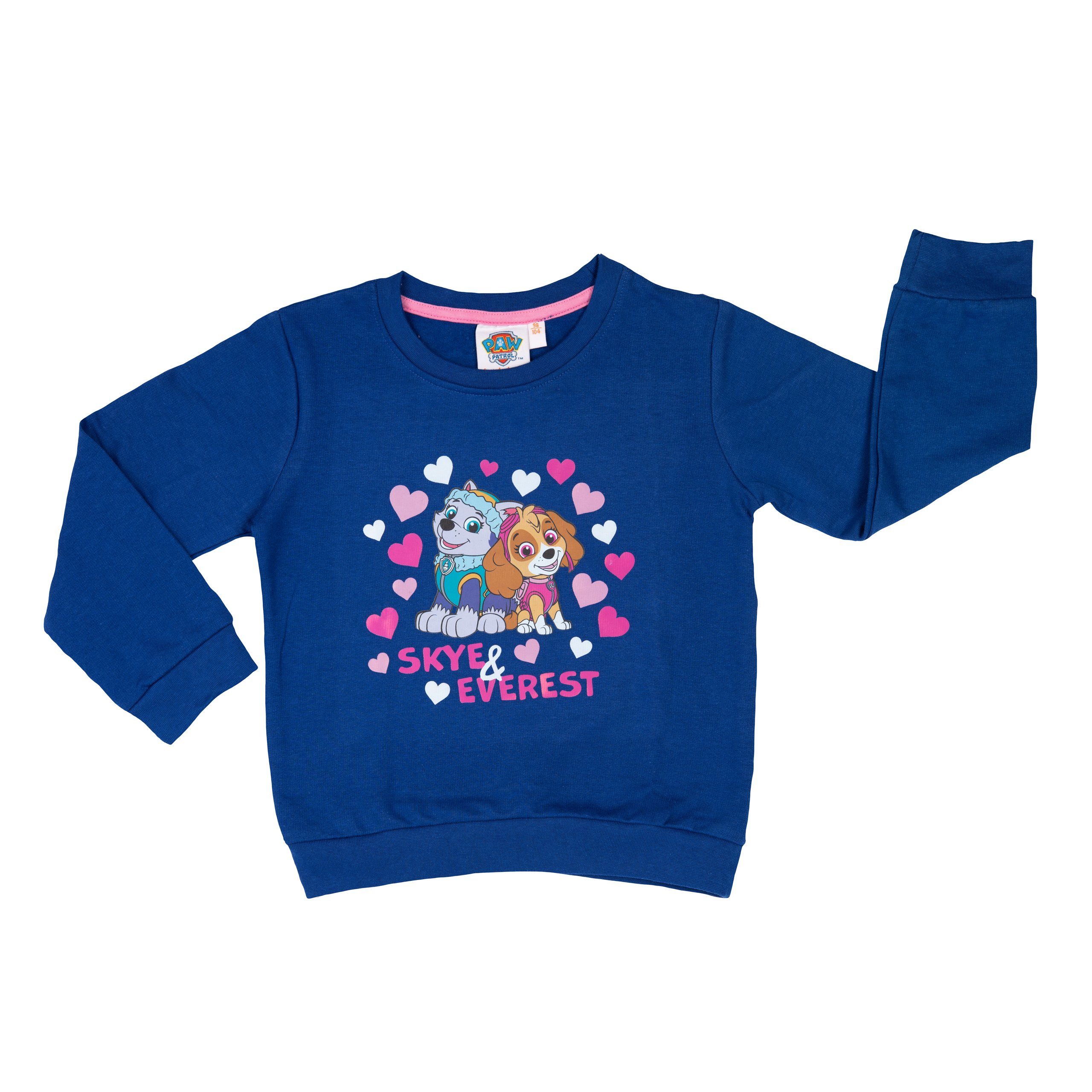 United Labels® Sweatshirt Paw - Blau für Pullover & Everest Mädchen Patrol Skye