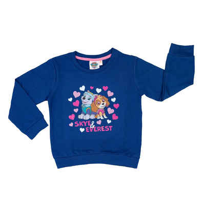 United Labels® Sweatshirt Paw Patrol Pullover für Mädchen - Skye & Everest Blau