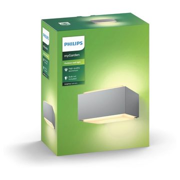 Philips Deckenleuchte myGarden Wandleuchte Hedgehog, grau, E27, keine Angabe, Leuchtmittel enthalten: Nein, warmweiss, Aussenlampe, Aussenwandleuchte, Outdoor-Leuchte