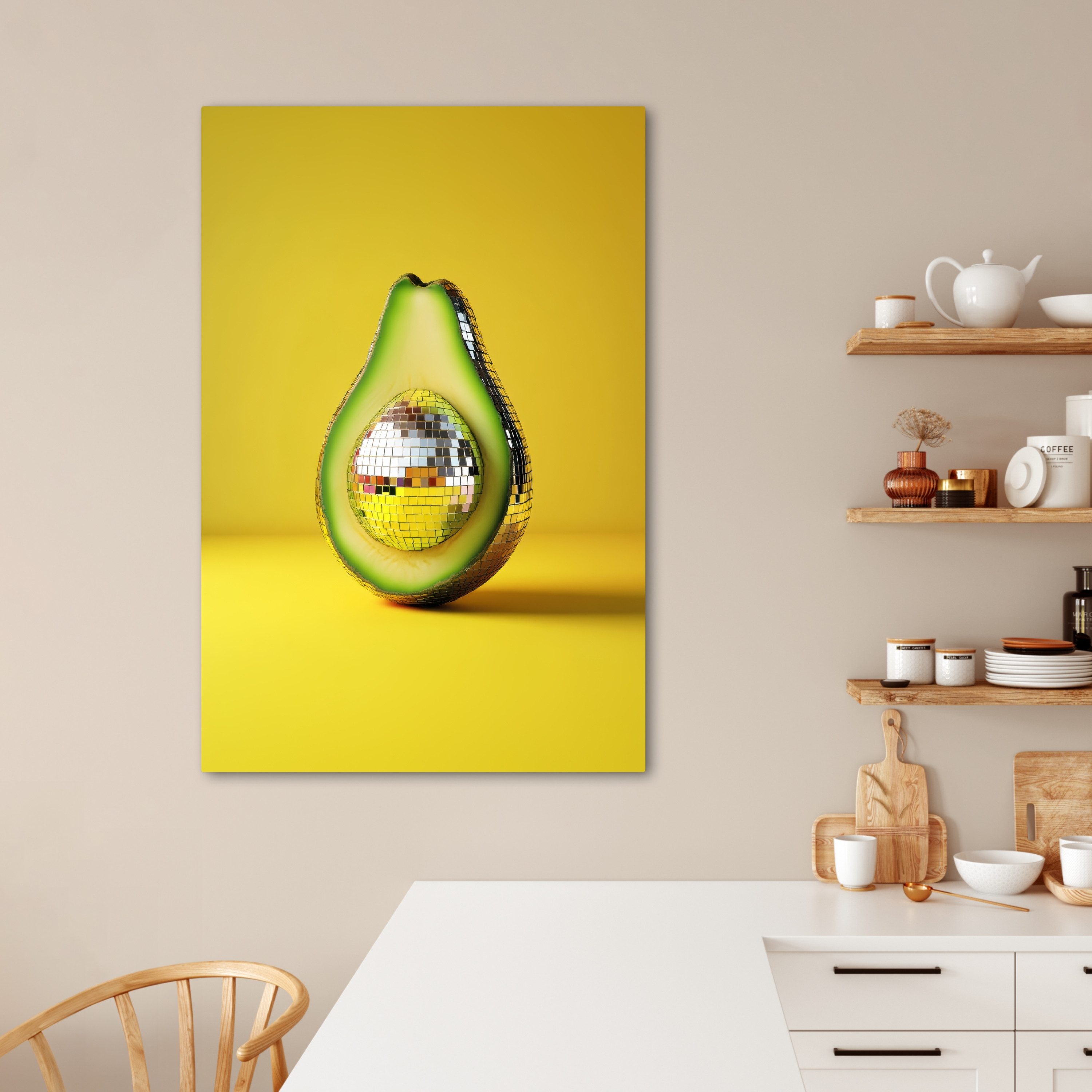 OneMillionCanvasses® Leinwandbild Avocado - Discokugel - günstig online kaufen
