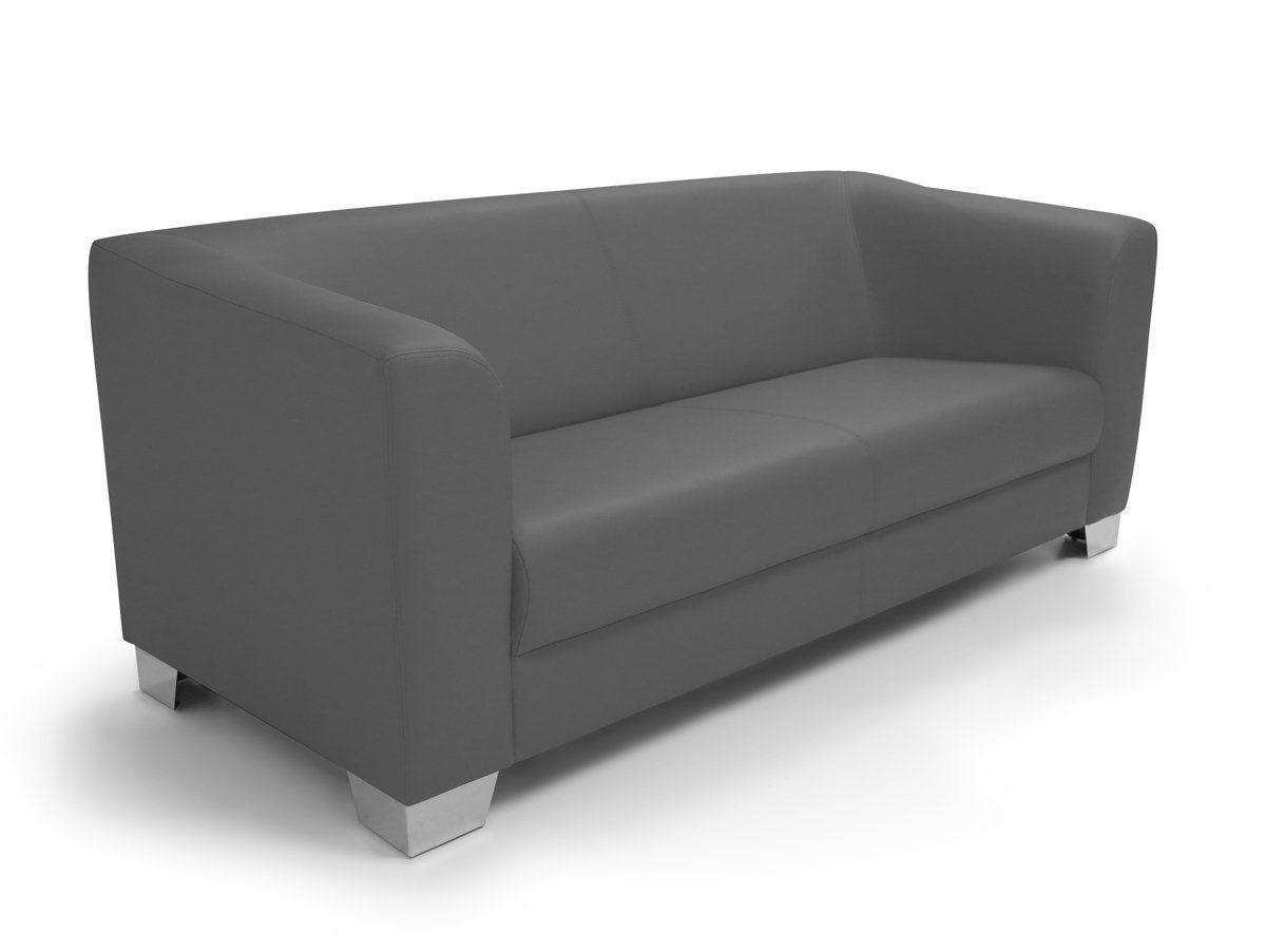 Sofa grau 3-Sitzer CHICAGO Polsterecke Moebel-Eins