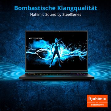 ERAZER Beast X40e Gaming-Notebook (43.2 cm/17 Zoll, Intel Core i7, Nvidia GeForce RTX 4070, 1000 GB SSD, QHD Display 240Hz, 16GB, Windows 11BEAST_X40E)