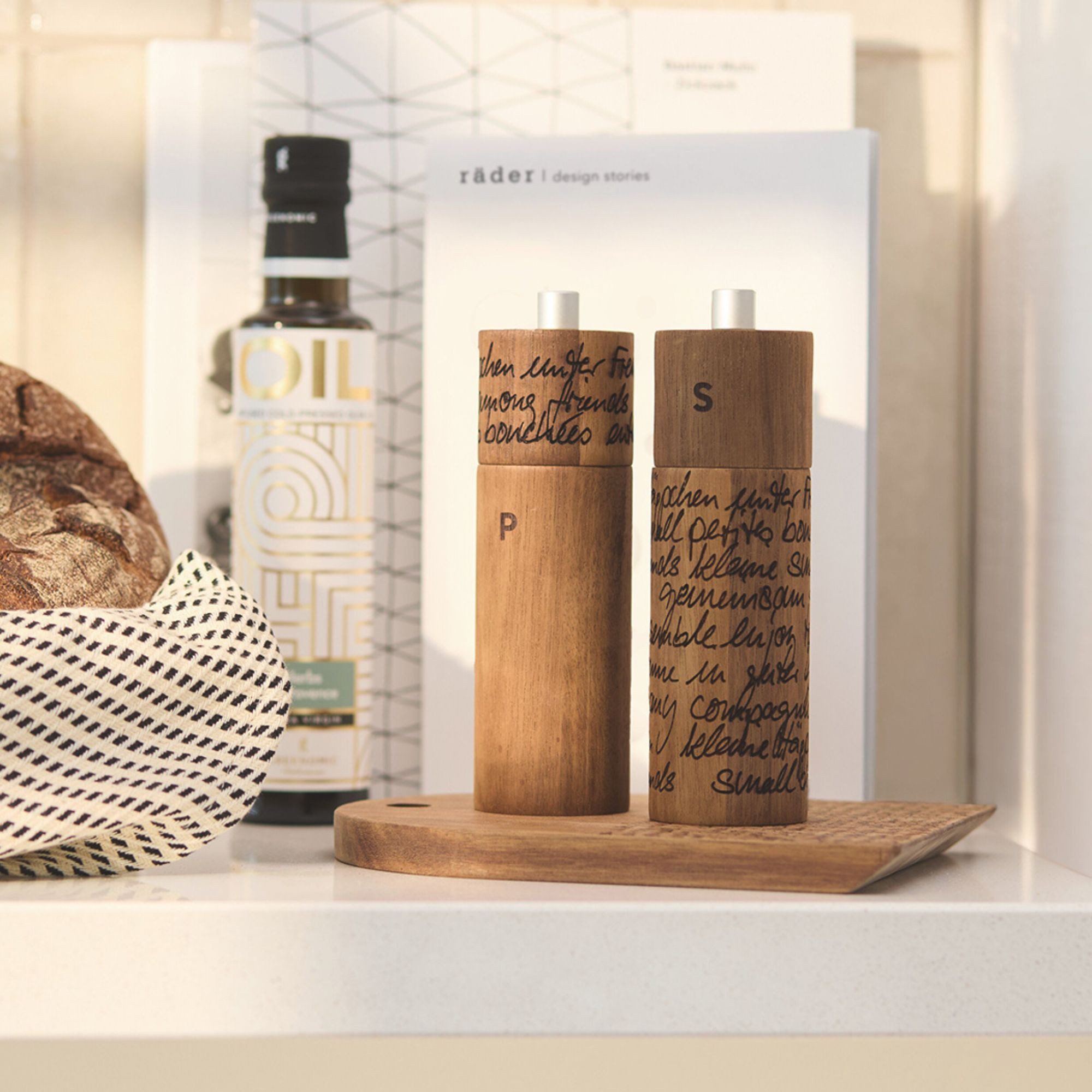 Räder Design Windlicht räder Salz-und Pfeffermühle Häppchenweise Set 18166+18167