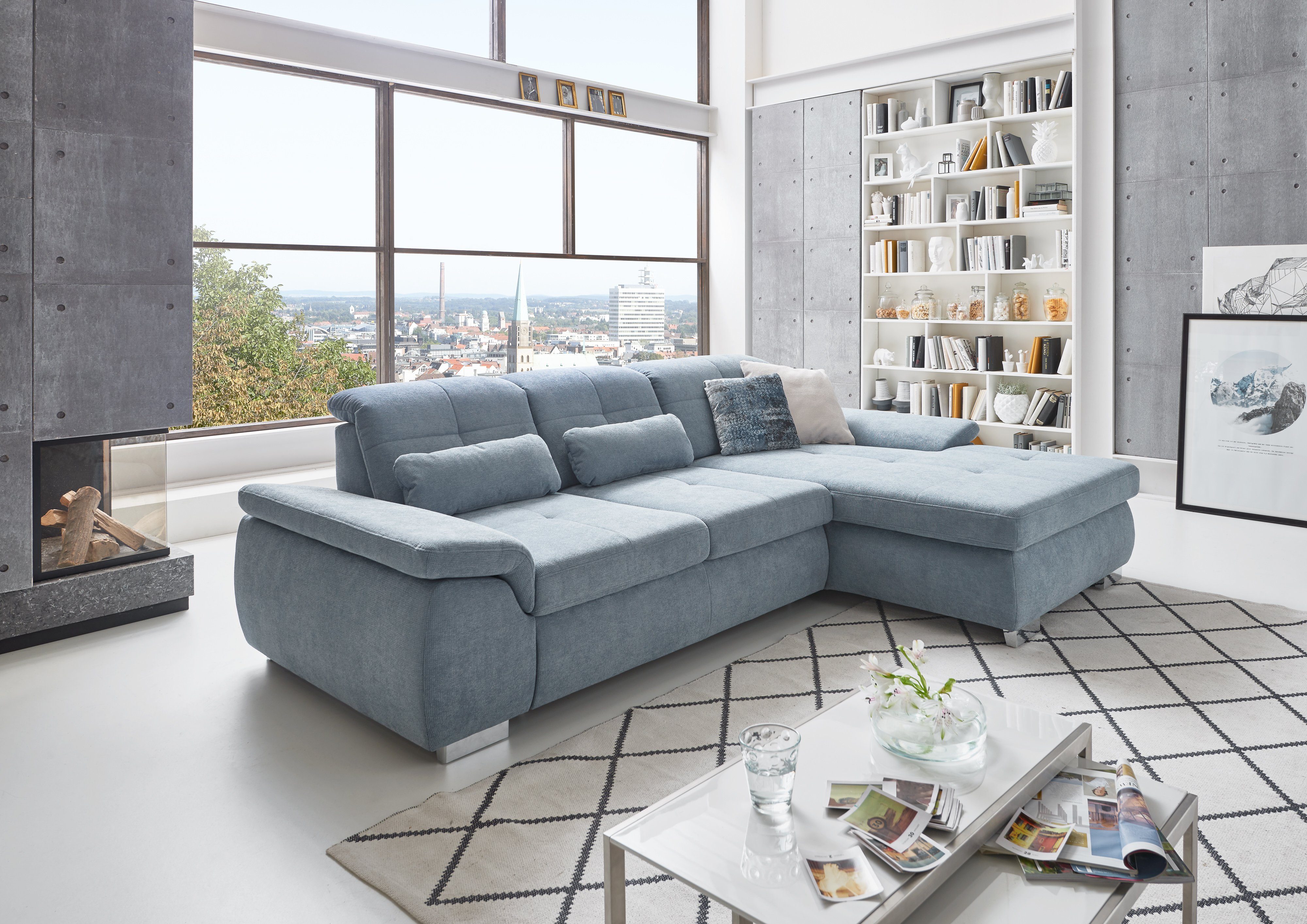 Die PlanBar Ecksofa MP-IN16037 L-Form mit Kaltschaum-Polsterung, mit Sitzti günstig online kaufen