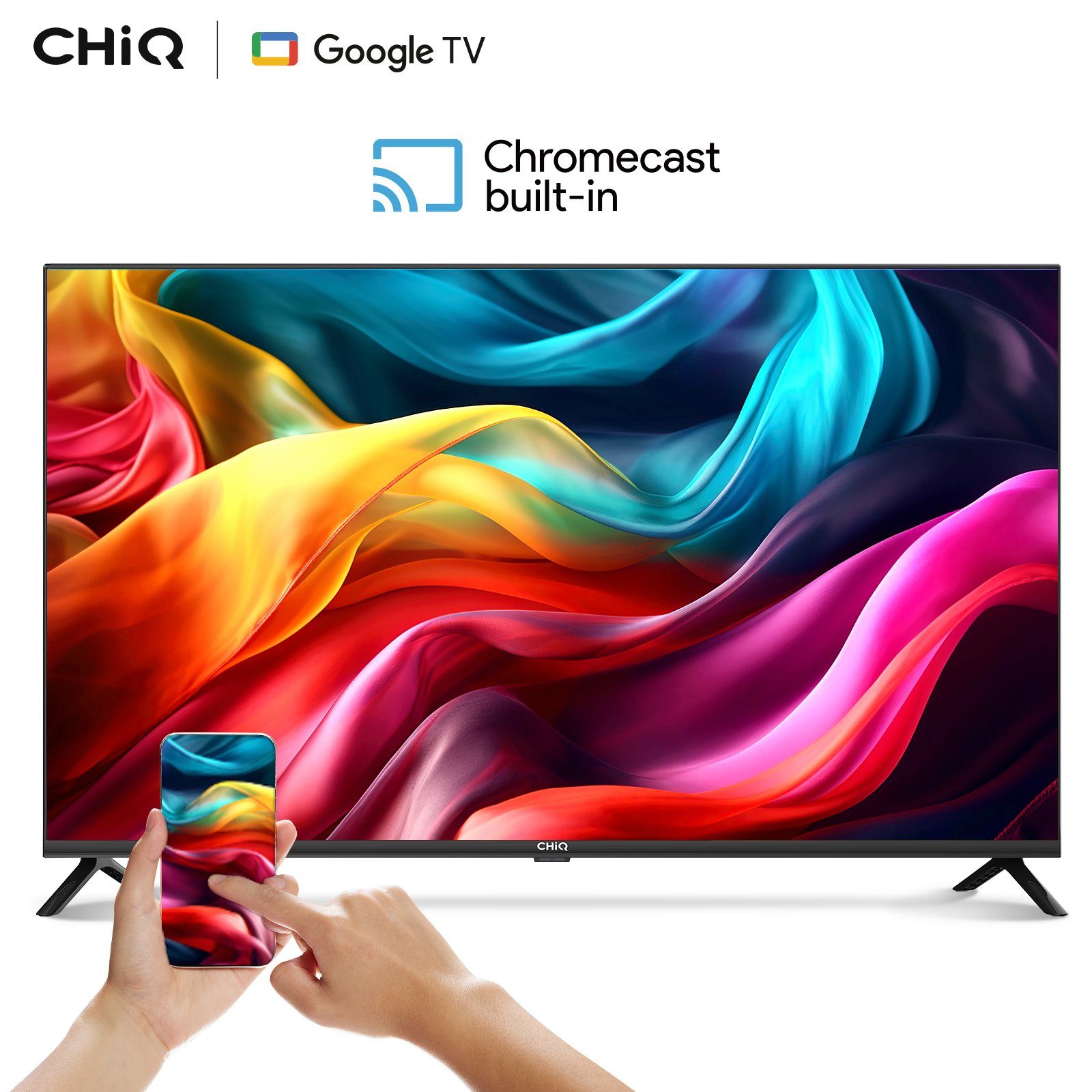 CHiQ L40H7G LED-Fernseher (100,00 Full Assistant,Chromecast,Youtube,Triple cm/40 Smart-TV, Google TV, Zoll, Tuner(DVB-T2/T/C/S2) Google HD