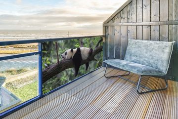 MuchoWow Balkonsichtschutz Panda - Baum - Tiere - Natur (1-St) Balkonbanner, Sichtschutz für den Balkon, Robustes und wetterfest