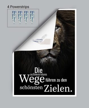 wandmotiv24 Poster Motivation, Spruch, Löwe, Sprüche (1 St), Wandbild, Wanddeko, Poster in versch. Größen