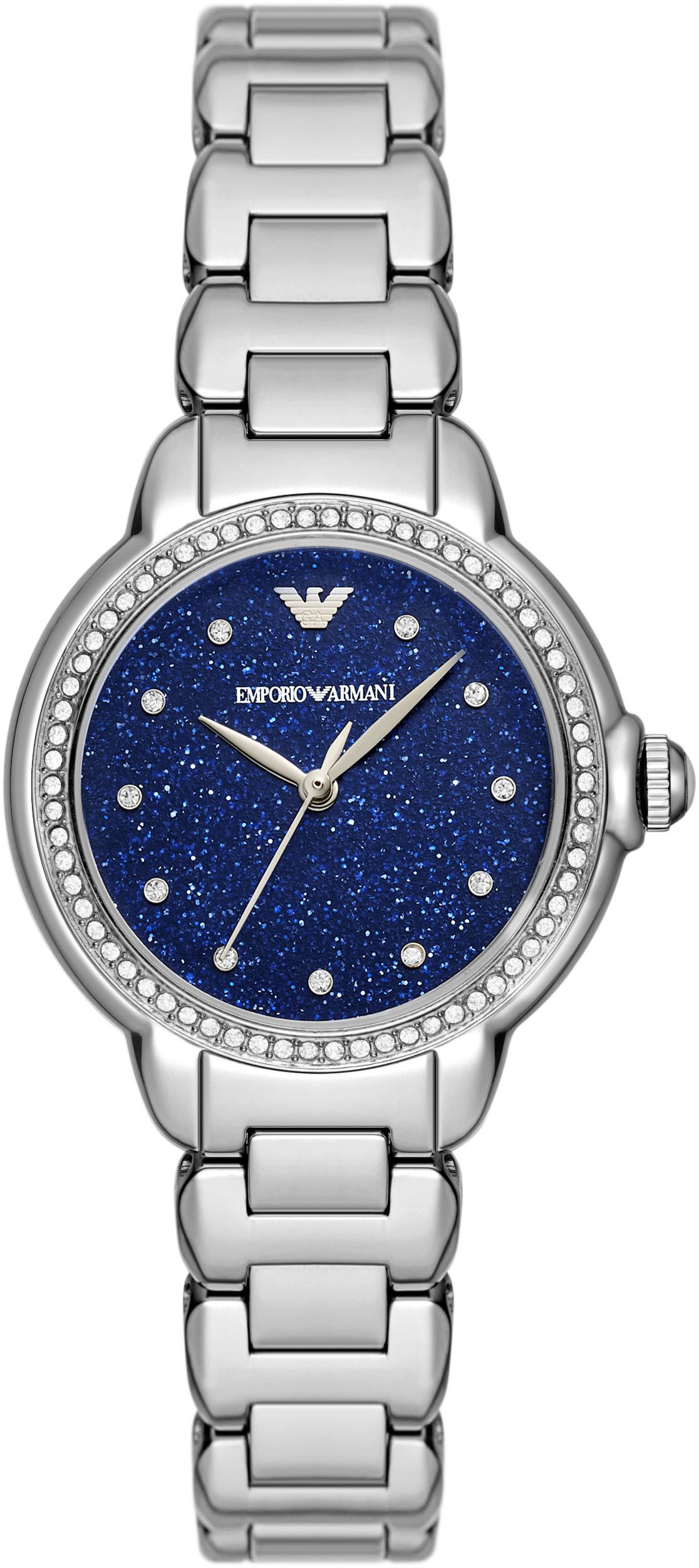 Emporio Armani Quarzuhr AR11630, Armbanduhr, Damenuhr, Edelstahlarmband, analog