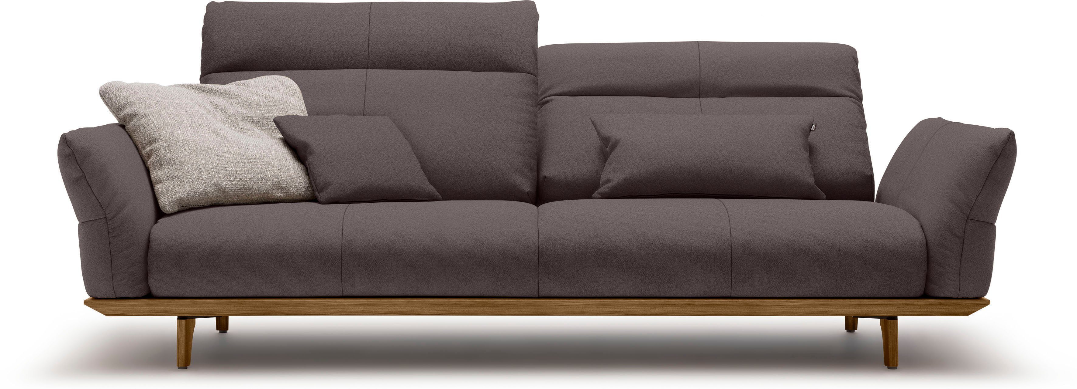 hülsta sofa 3,5-Sitzer hs.460, Füße und 228 Nussbaum, Breite in cm Sockel