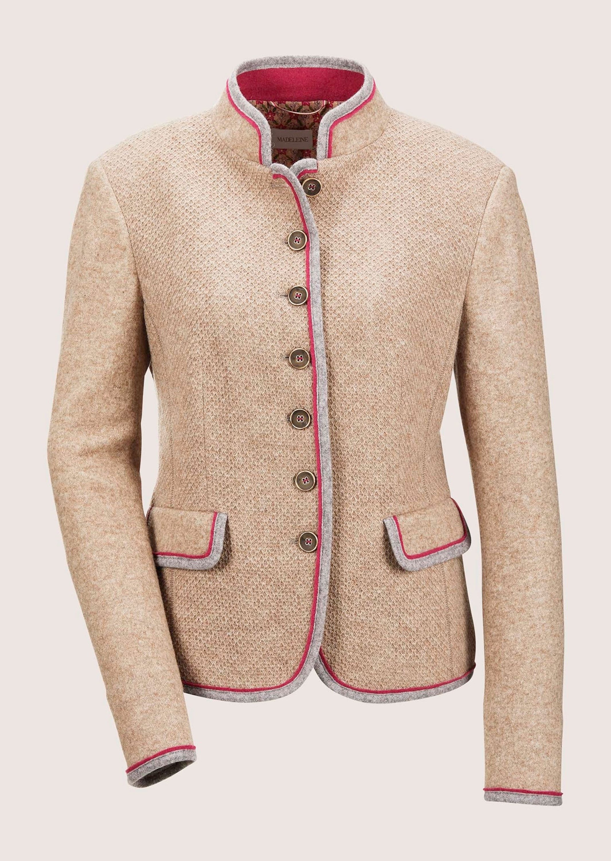 MADELEINE Kurzblazer Kurzer Blazer mit Wolle