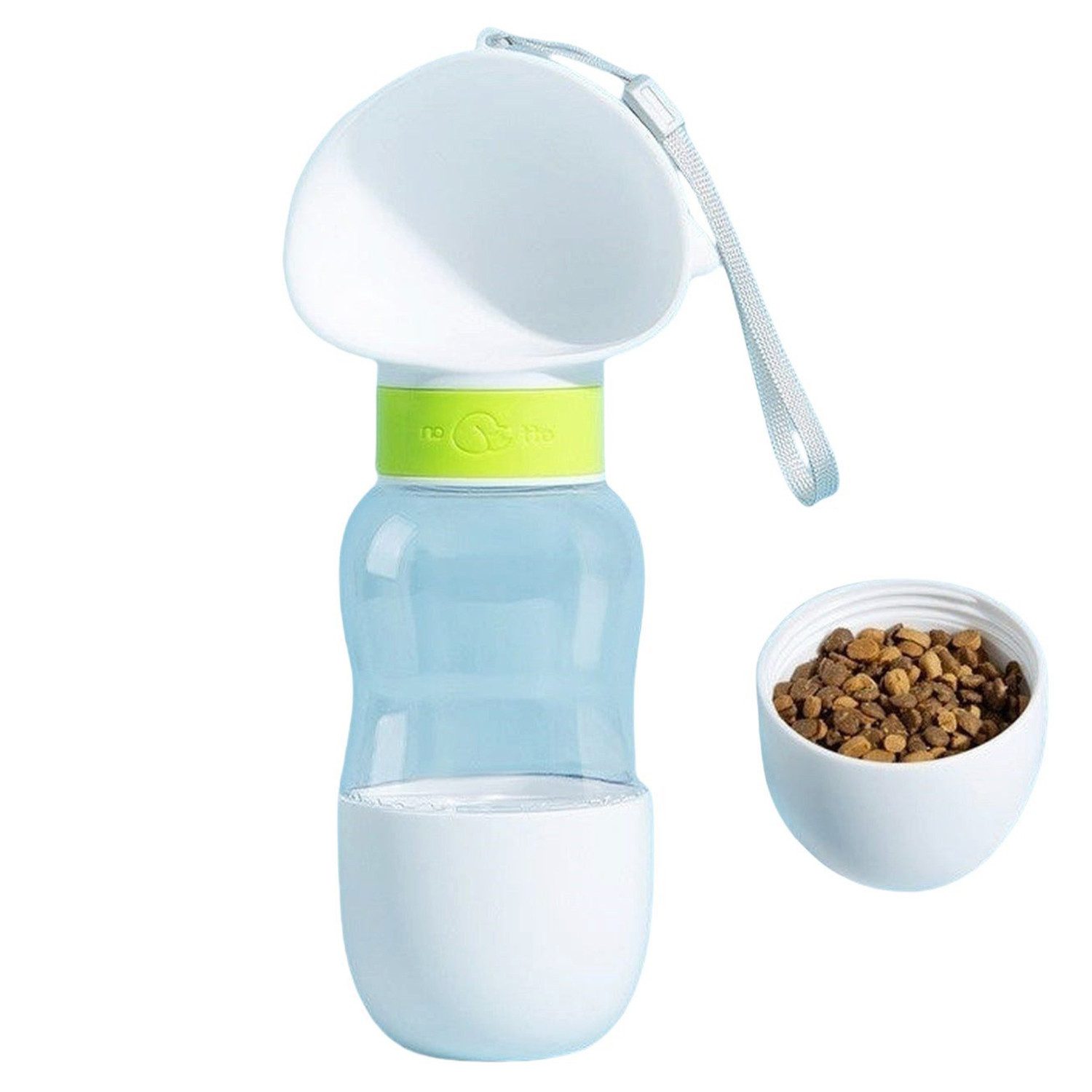 Reisenapf Outdoor Wasserspender(350ml) mit Futterbox(200ml) Weiß