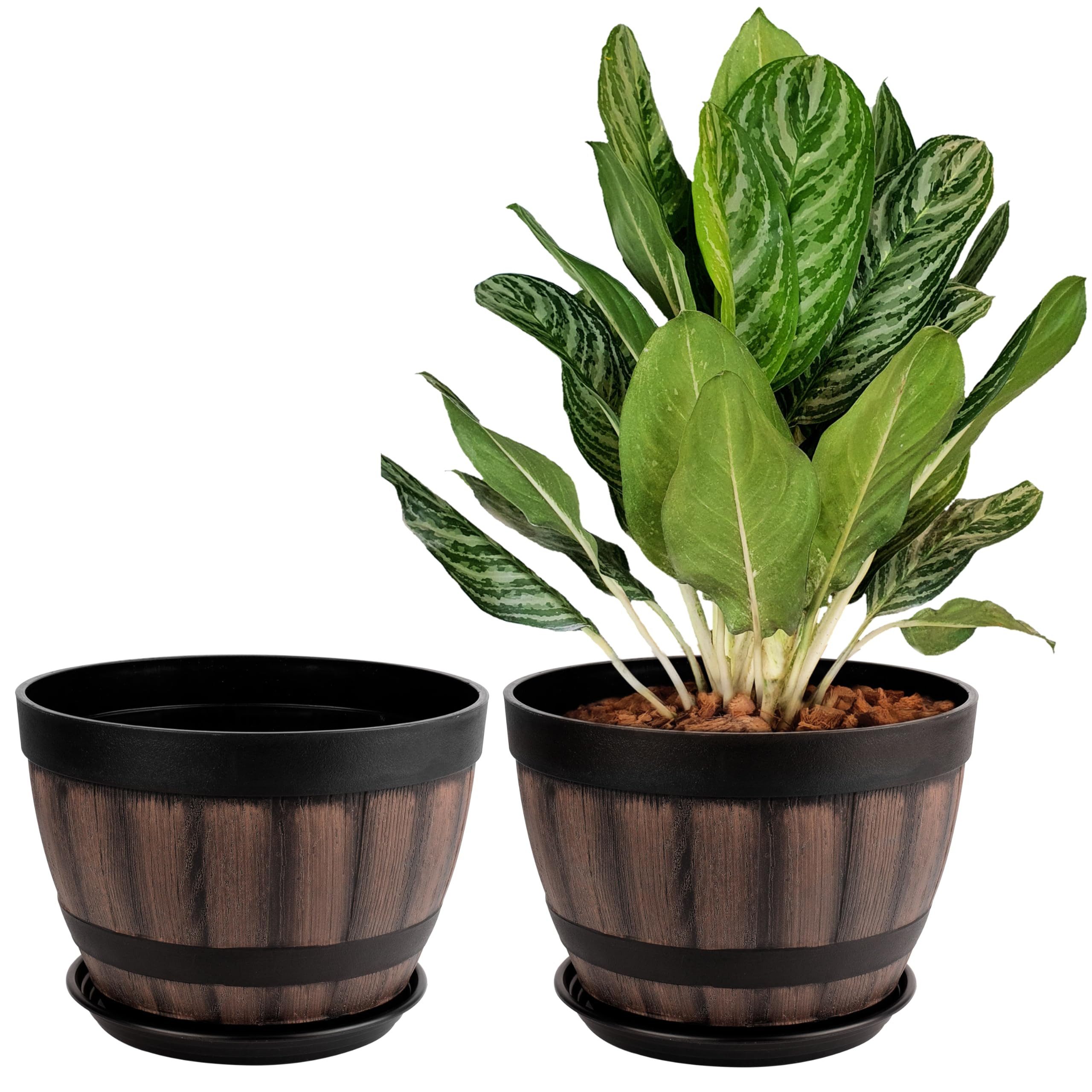 Belle Vous Übertopf Belle Vous 2er Pack Цветочные горшки aus Kunststoff - Indoor und Outdoor (2 St)