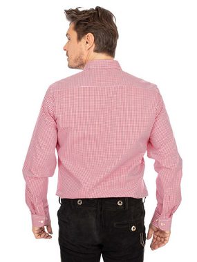 Almsach Trachtenhemd Hemd Stehkragen 175CO rot (Slim Fit)