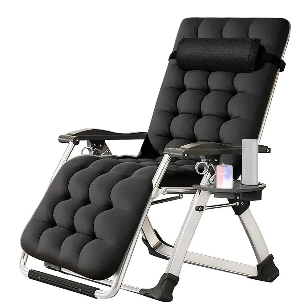 Divit Gartenstuhl Gartenstuhl Liegestuhl Sonnenliege klappbar mit Auflage Metall SR11 an