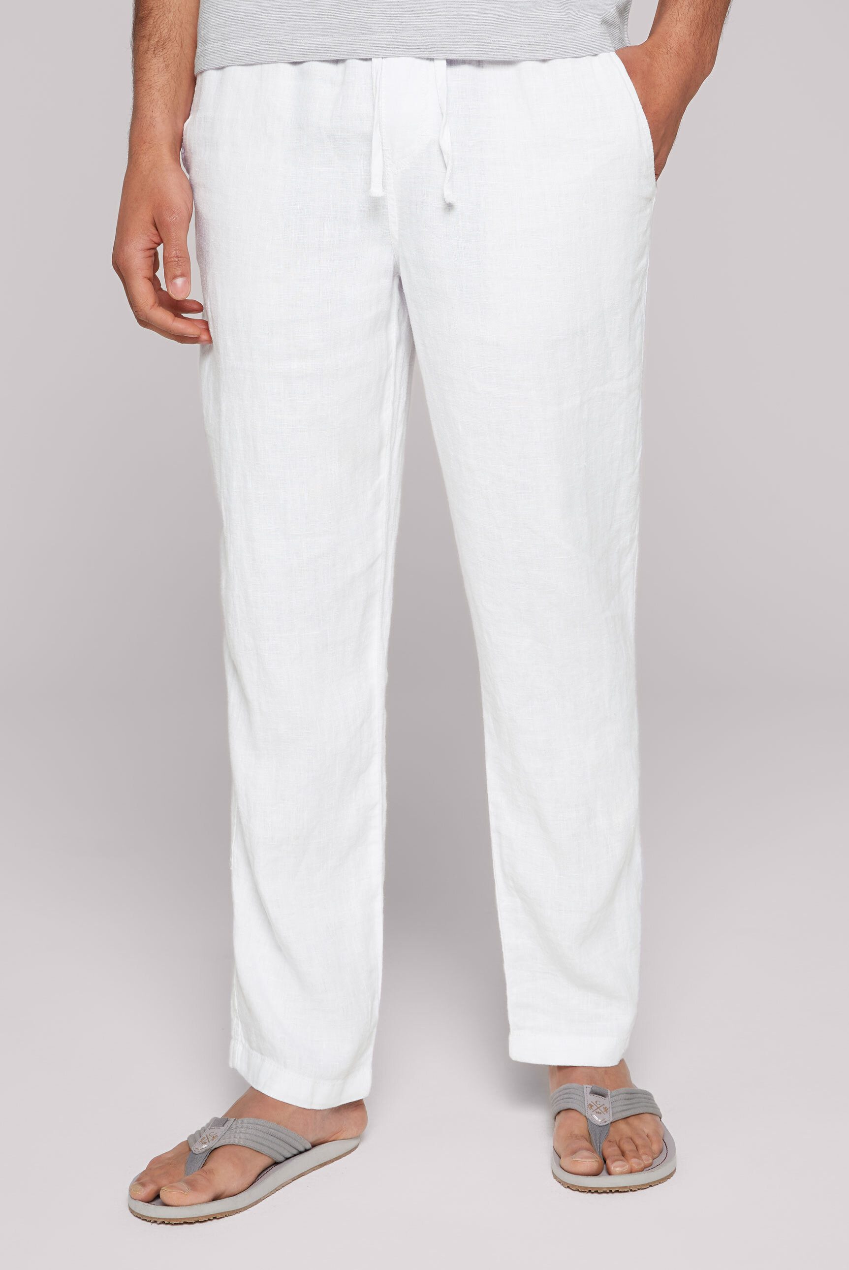 CAMP DAVID Leinenhose mit Logostick