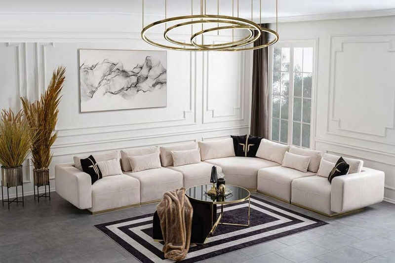 JVmoebel Ecksofa L-Form Wohnlandschaft Luxus Sofa Wohnzimmer Couch Moderne, 1 Teile, Made in Europa