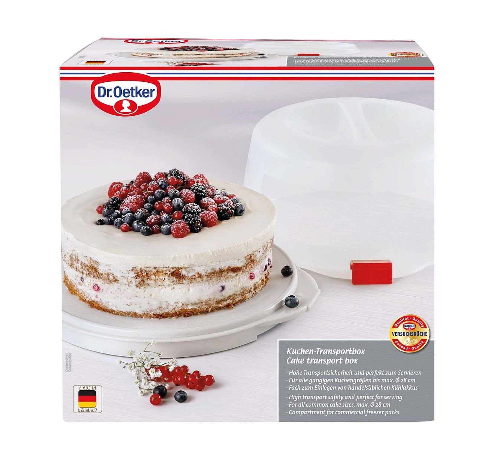 für Behälter - mit Kuchen- Kuchentransportbox Dr. Kühlakkus Transport- Dr. Oetker Box Fach Oetker