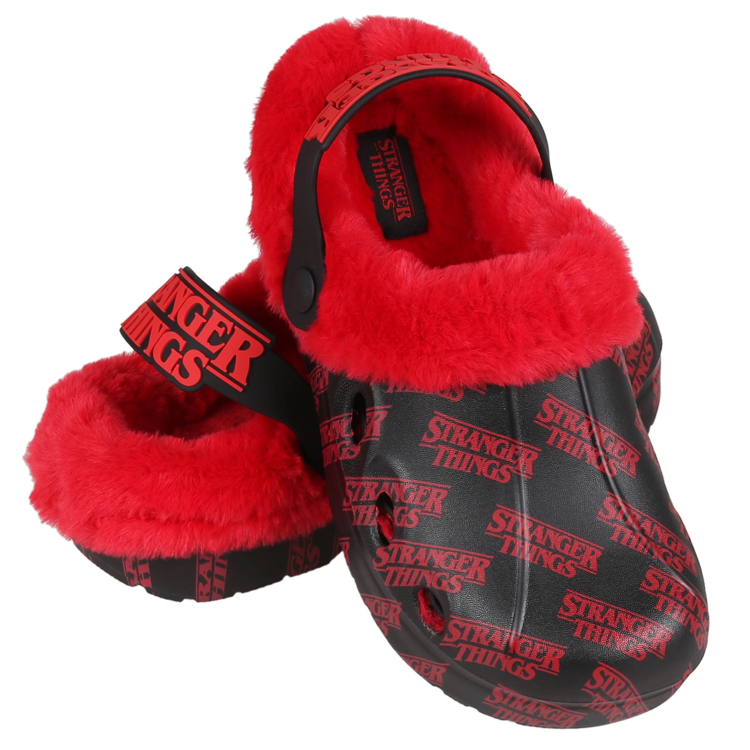 Stranger things Stranger Things gefütterte Damen Hausschuhe, Clogs mit Fell Plüsch Hausschuhe – Bild 4 von 5