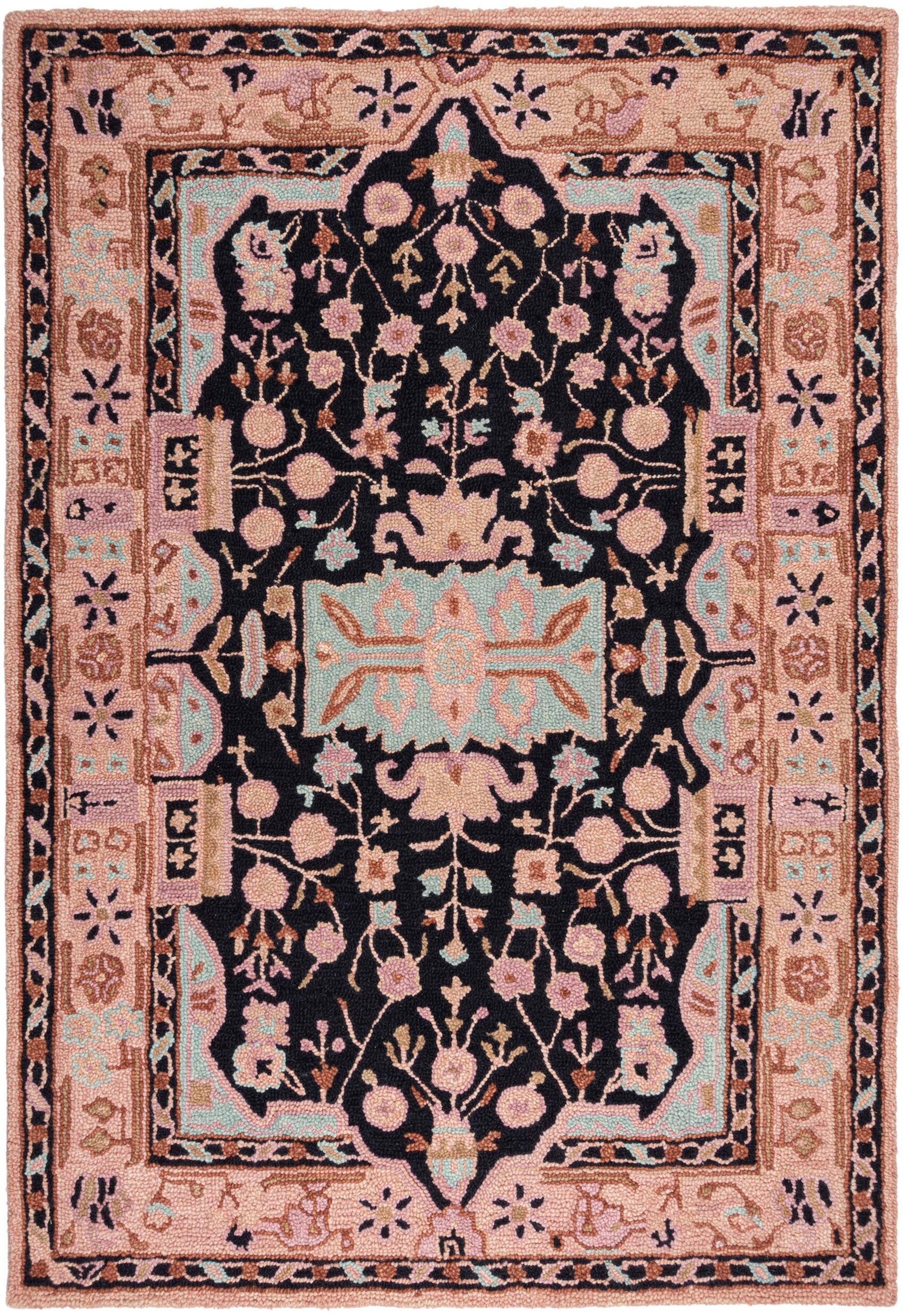 FLAIR RUGS Wollteppich Blossom 3D Effekt, rechteckig, Höhe: 5 mm, Wolle, Teppich, Wohnzimmer, Schlafzimmer, Esszimmer