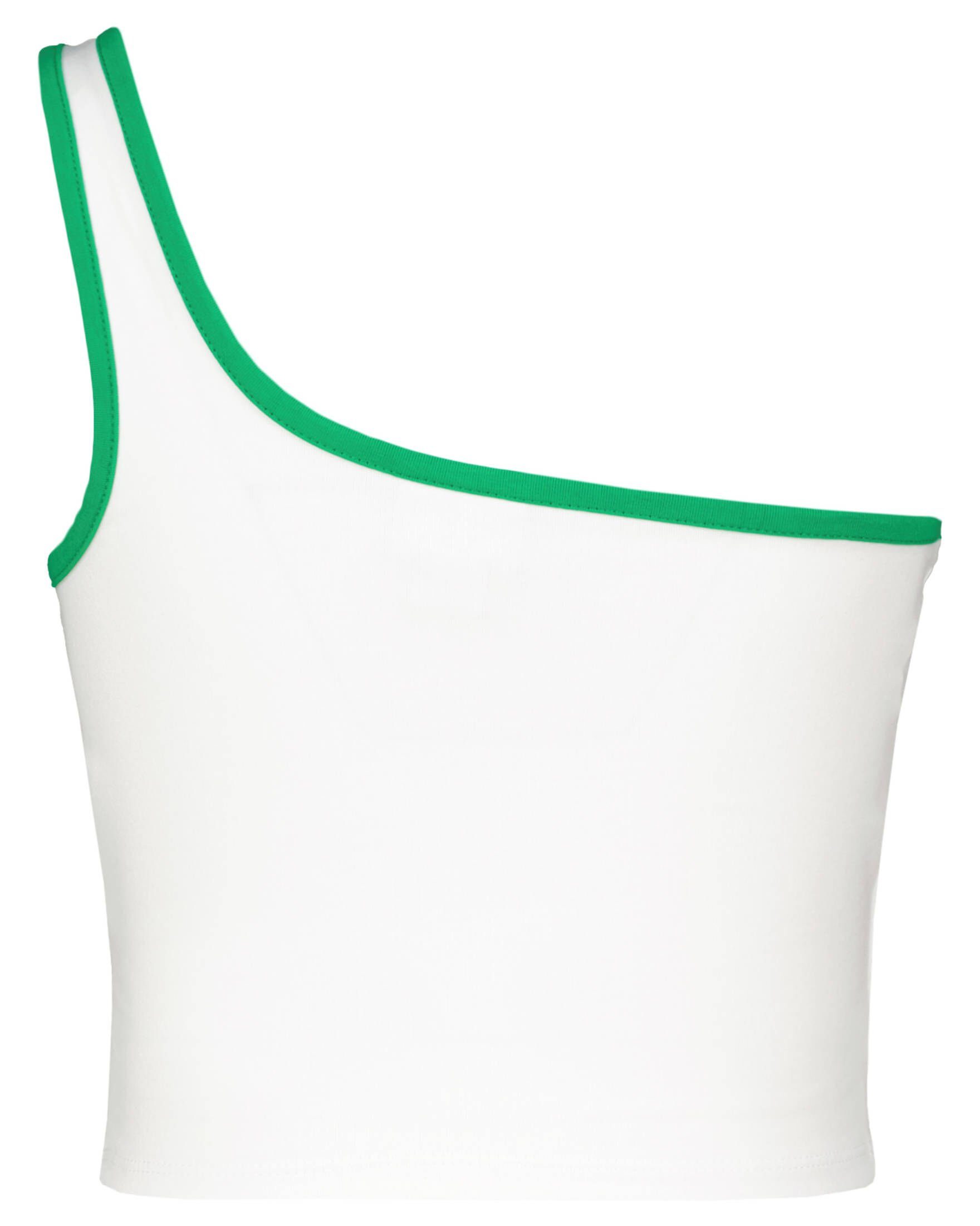 GUESS GO (1-tlg) One-Shoulder Damen Originals T-Shirt OLINA Cropped Top